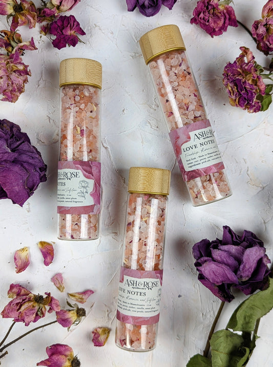 LOVE NOTES Bath Soak Vial - Image 2 - Ash & Rose Bath Soak