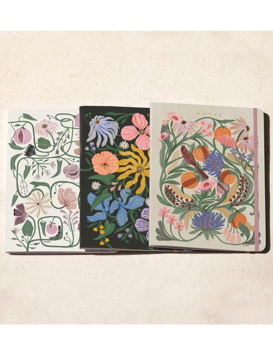 Flora + Fauna Sewn Trio Notebook Set - Image 2 - Ash & Rose Notebook