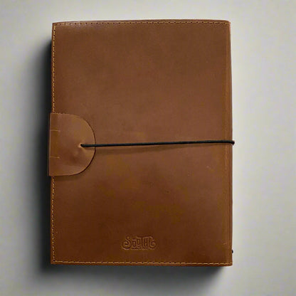 A5 Refillable Leather Traveler's Journal | Pockets, Pen Slot & Tree-Free Khadi Paper