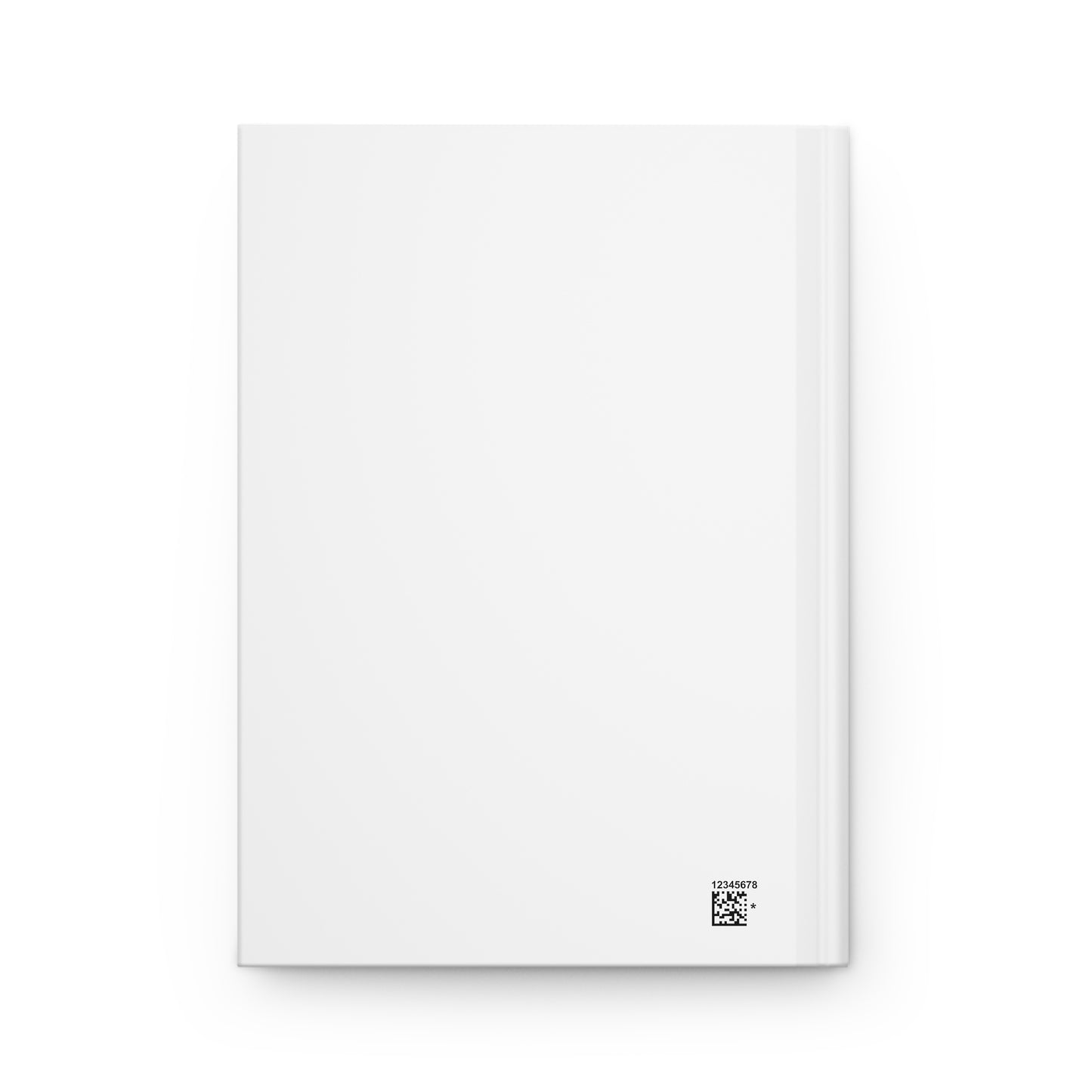 Back cover of a white notebook