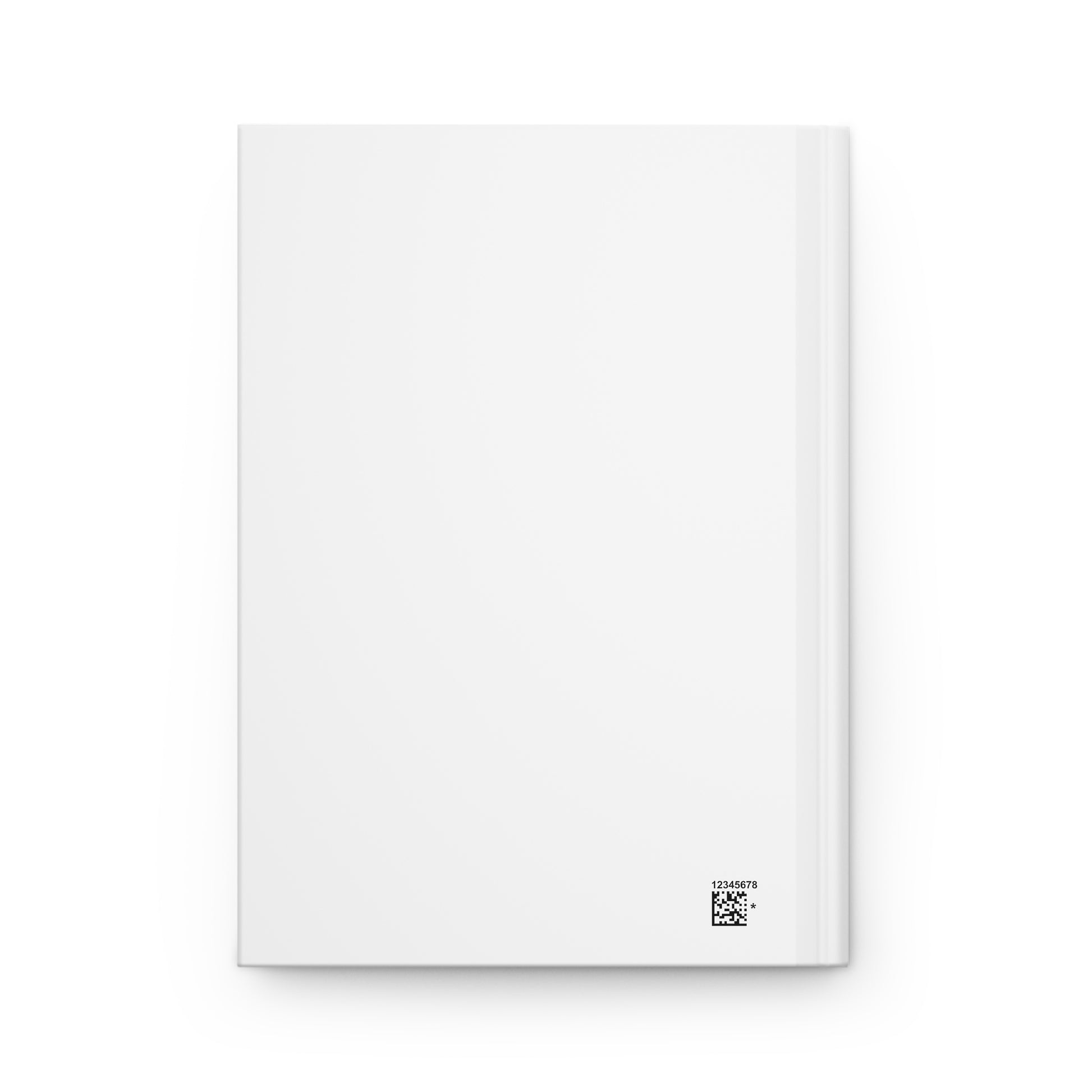 Back cover of a white notebook